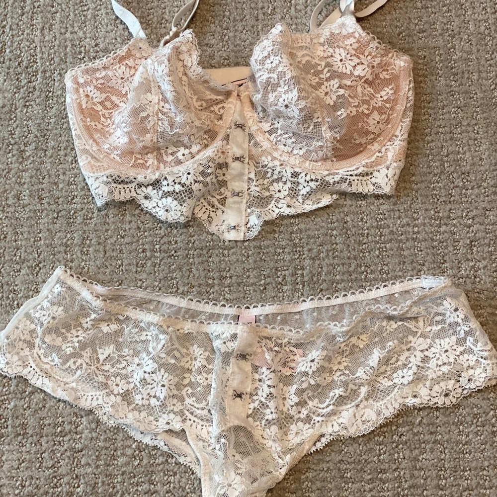 Victoria’s Secret bra and cheeky panties
